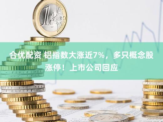 合优配资 铝指数大涨近7%，多只概念股涨停！上市公司回应