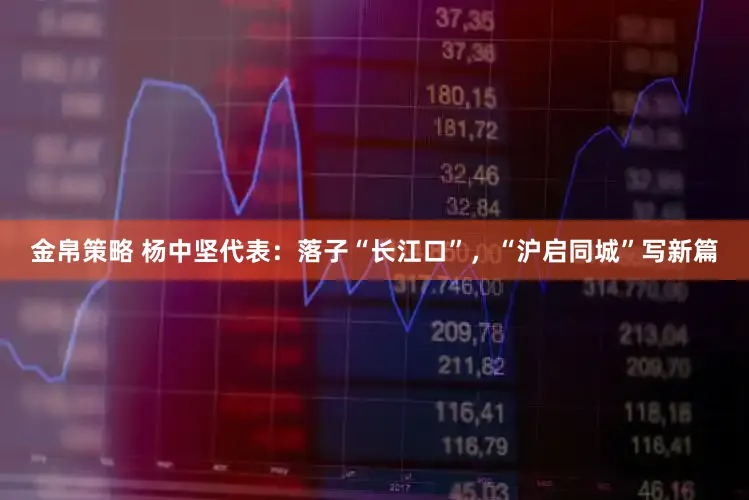 金帛策略 杨中坚代表：落子“长江口”，“沪启同城”写新篇