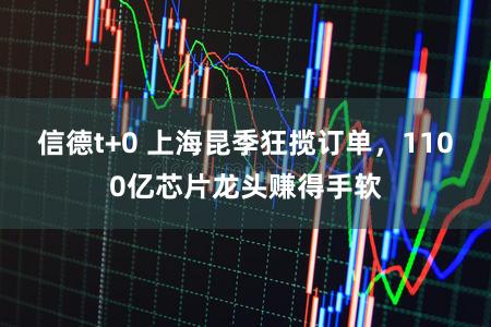 信德t+0 上海昆季狂揽订单，1100亿芯片龙头赚得手软